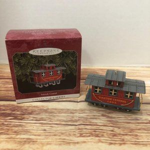 Hallmark Keepsake Ornament Yuletide Central, Caboose, Train, #5, 1998, Box 90s